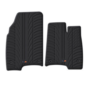 TRAVALL Premium Rubber Car Mats for Fiat Panda Van (2012-2014) (2Pcs+Fix) Trm1108R