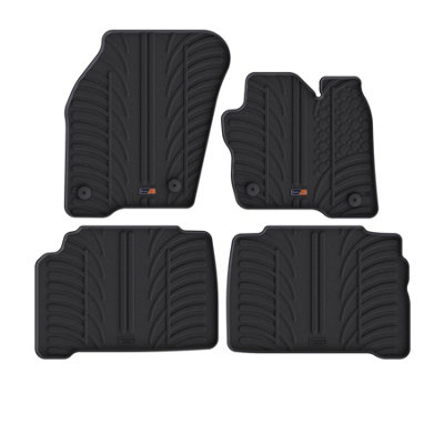 TRAVALL Premium Rubber Car Mats for Ford Galaxy/S-Max (2015-2023) (4P+Fx) Trm1159R