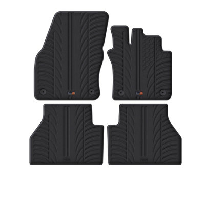 TRAVALL Premium Rubber Car Mats for Ford Tourneo Connect (2021-) (4Pcs+Fix)