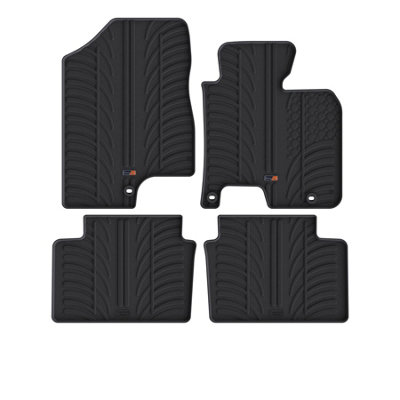 TRAVALL Premium Rubber Car Mats for Hyundai I30 (2011-2018) 4P+Fx