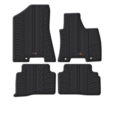 TRAVALL Premium Rubber Car Mats for Hyundai Tucson (15-20) (4 Pcs + Fix) Trm1135R