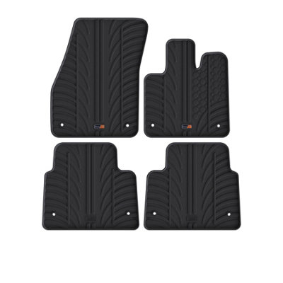 TRAVALL Premium Rubber Car Mats for Land Rover Discovery Sport (2019-) (4Pcs+Fix) Trm1220R