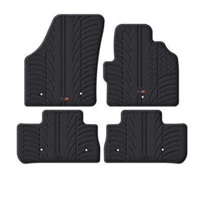 TRAVALL Premium Rubber Car Mats for Land Rover Freelander 2 (2006-2014) 4P+Fx Trm1167R