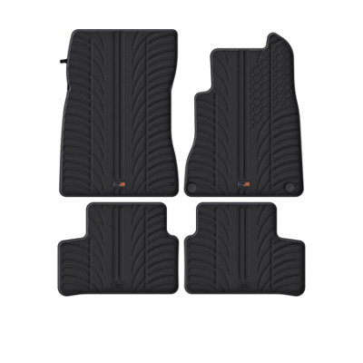 TRAVALL Premium Rubber Car Mats for Mercedes Benz Gla Class (2018-) (4Pcs+Fix) Trm1223R