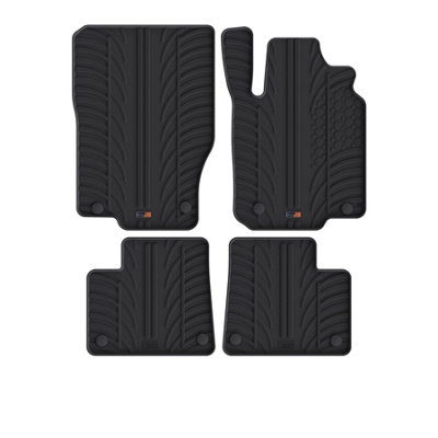 TRAVALL Premium Rubber Car Mats for Mercedes M-Class (2008-2015) (4P+Fx) Trm1142R