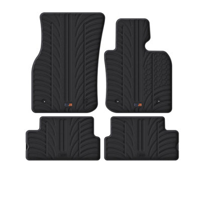 TRAVALL Premium Rubber Car Mats for Mini 3 Door (2013-) (4Pcs+Fix) Trm1113R