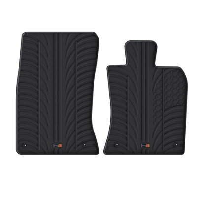 TRAVALL Premium Rubber Car Mats for Mini Roadster (2012-2015) (2Pcs+Fix) Trm1114R