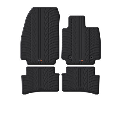 TRAVALL Premium Rubber Car Mats for Renault Captur (13-19)4P+Fx