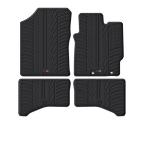 TRAVALL Premium Rubber Car Mats for Toyota Yaris 5 Dr (2010-2020) 4P+Fix Hybrid Trm1099R