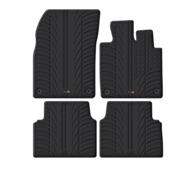 TRAVALL Premium Rubber Car Mats for Volkswagen Id.3 (2019-) (4Pcs+Fix) Trm1231R