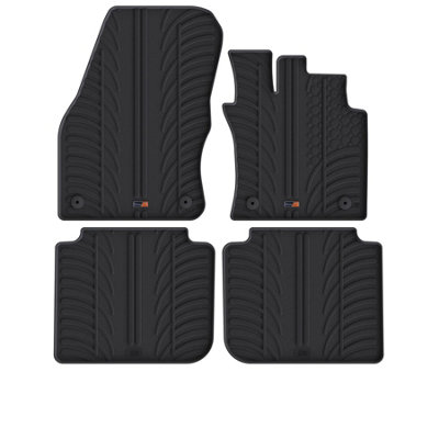 TRAVALL Premium Rubber Car Mats for Volkswagen Tiguan Allspace(2018-) Trm1205R