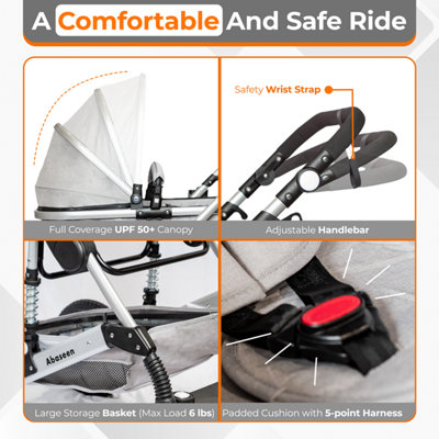 Travel 3-in-1 Multi-Functional Baby Stroller with Foldable & Adjustable