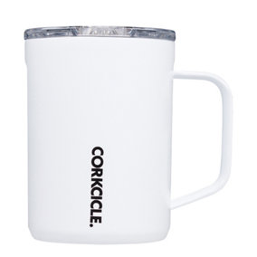 Travel Coffee Mug Stainless Steel Triple Insulation 475ml/16oz Gloss White