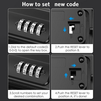 Travel Safe Combination Security Case Lock Box Portable Safe Box with Code