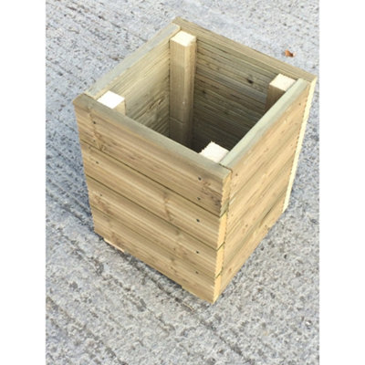 Treated Decking Planter Square 0.4m x 5 Boards High