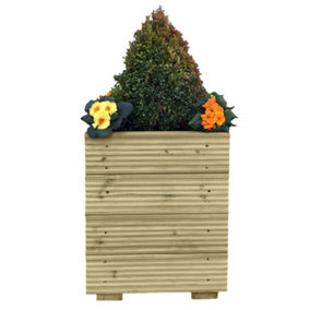 Treated Decking Planter Square 0.4m x 6 Boards High