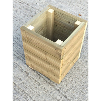 Treated Decking Planter Square 0.8m x 4 Boards High