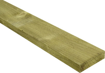 Treated fencing boards 100x20mm (3.6m) sawn (pack of 5)