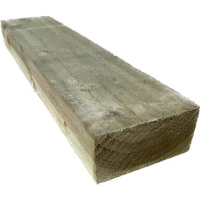 Treated Rough Sawn Timber Joists 100mm(W) x 47mm(T) x 2400mm(L) 4 Lengths In A Pack