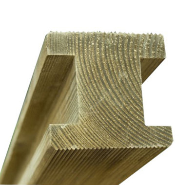 Treated softwood H post  2.4m 90x90mm (pack of 2) free delivery