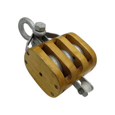 Treble Wood Block With Shackle 0.5 Ton 3