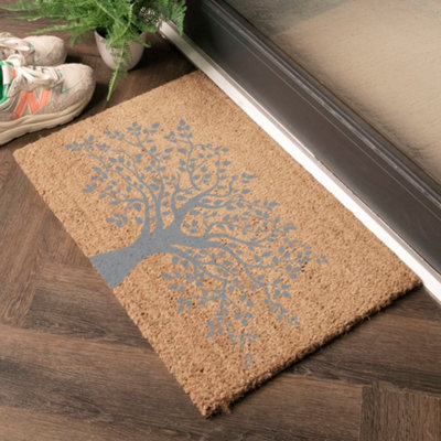 Tree of Life Grey Doormat - Regular 60x40cm