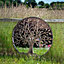 Tree of Life Outdoor Garden Wall Mirror - Bronze Distressed Decor with Robin Birds Makes a Great Memorial