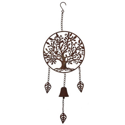 Tree of Life Wind Chime Bell Hanging Garden Yard Decor Metal Ornament House