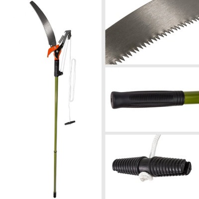 Tree pruner with cable and saw function - green