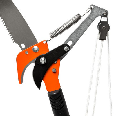 Tree pruner with cable and saw function - green