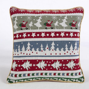 Trees 18" Tapestry Christmas Cushion