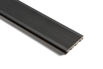 Trekker Endura Charcoal Grooved Composite Decking - Square Edge - with Accessories kit 4.8m2