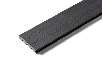 Trekker Endura Charcoal Woodgrain Composite Decking - Square Edge -  with Accessories kit 4.8m2