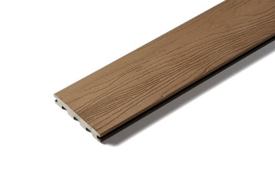 Trekker Endura Hazel Woodgrain Composite Decking - Square Edge - with Accessories kit 4.8m2