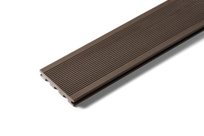 Trekker Endura Walnut Grooved Composite Decking - Square Edge - with Accessories kit 4.8m2