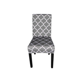 Trellis Design Universal Dining Chair Cover, Grey - Pack of 1