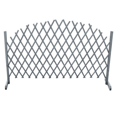 Trellis Fence Solid Firwood 5.9x3.3inches Gray