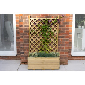 Trellis Wooden Garden Planter 0.8m x 0.4m