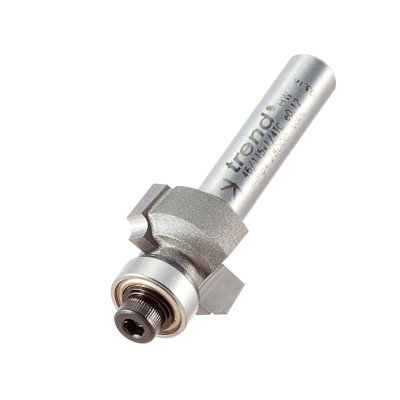 Trend 1/4 TCT 1.6mm Bearing Self Guided Router Bit Ovolo Profile Round Bullnose