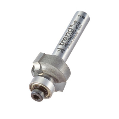 Trend 1/4 TCT 2mm Bearing Self Guided Router Bit Ovolo Profile Round ...