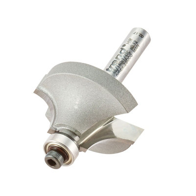 Trend 1/4 TCT 9.5mm Bearing Self Guided Router Bit Ovolo Profile Round Bullnose