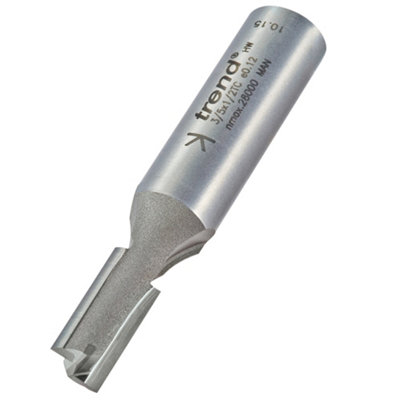 Trend 3/5X1/2TC 1/2 Shank Two Flute Cutter 9mm x 19mm Router Bit | DIY ...