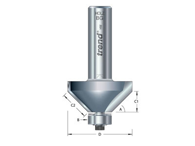 Trend - 46/38 x 1/2 TCT Bearing Guided Chamfer 45 50 x 19mm