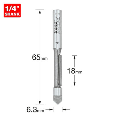Trend 47/4X1/4TC 47/4 x 1/4 TCT Pierce & Trim Cutter 6.3 x 18mm TRE47414TC