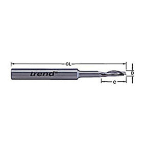 Trend - 50/19 x 8mm HSSE Steel Helical Plunge Bit 5mm
