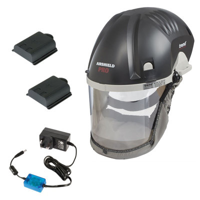 Trend AIR/PRO Air/Pro Airshield Pro Kit Cordless Powered Respirator x2 Batteries