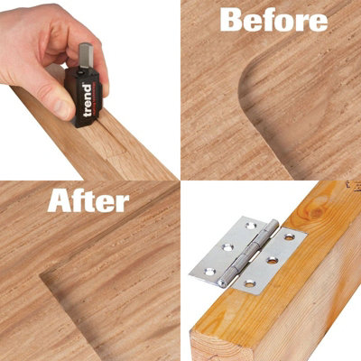 Trend C/CHISEL Corner Chisel Quick Lock Face Hinge Recess Square Off Jig Tool