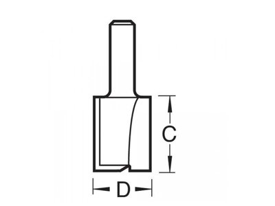 Trend C014X1/4TC C014 x 1/4 TCT Two Flute Cutter 9.5 x 25.4mm TREC01414TC - 3