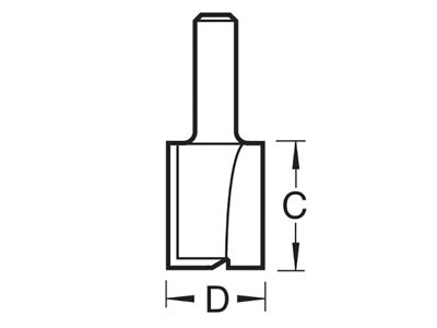 Trend C030X1/4TC C030 x 1/4 TCT Two Flute Cutter 19.1 x 25.4mm TREC03014TC - 4