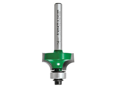 Trend C076X1/4TC C076 x 1/4 TCT Bearing Guided Ovolo & Round Over 6.3mm Radius - 3
